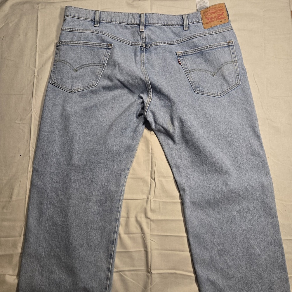 Levis Western Fit Jeans Mens 44x30 Blue Wash Straight Cowboy Stretch 37681-0029 - Picture 9 of 16